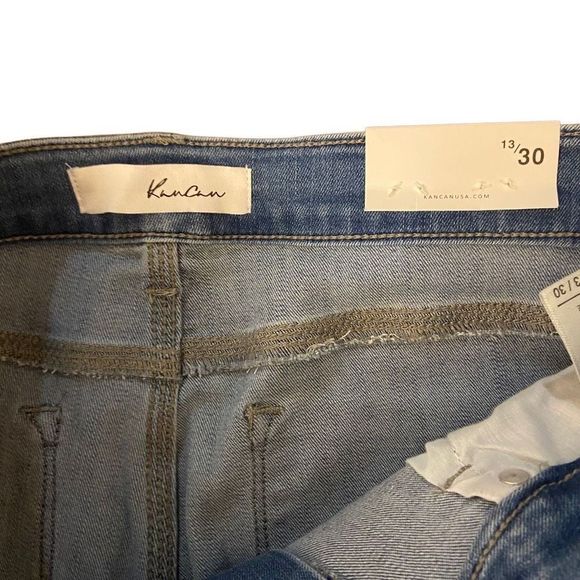 NEW Kancan High Rise Super Skinny Jeans Button Fly Light Wash Size 13/30 - Picture 3 of 5